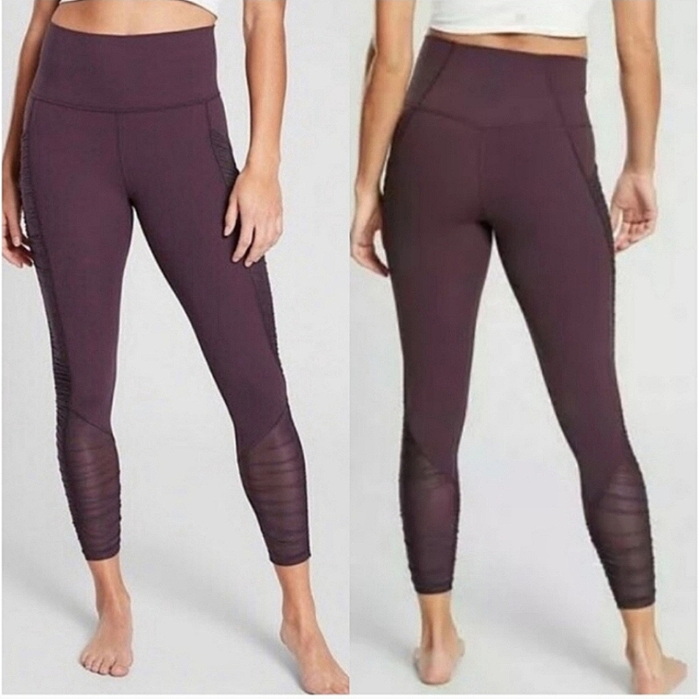 Athleta Mesh Me Up Stash Pocket 7/8 Tight Agate Size XS